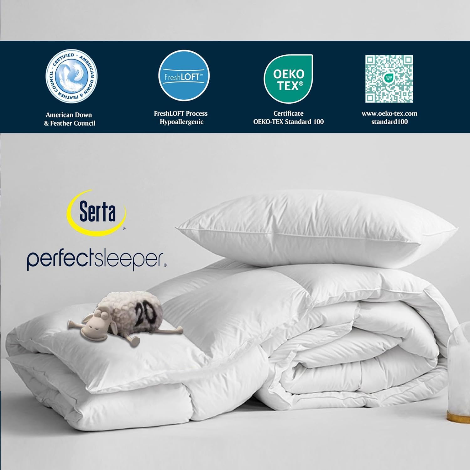 Serta Goose Feather Down Fiber Comforter King Size